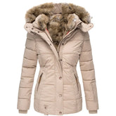 Women'Women's Worm Cotton Coasts Outwear Long-Sleeve Zipper Winter Coat